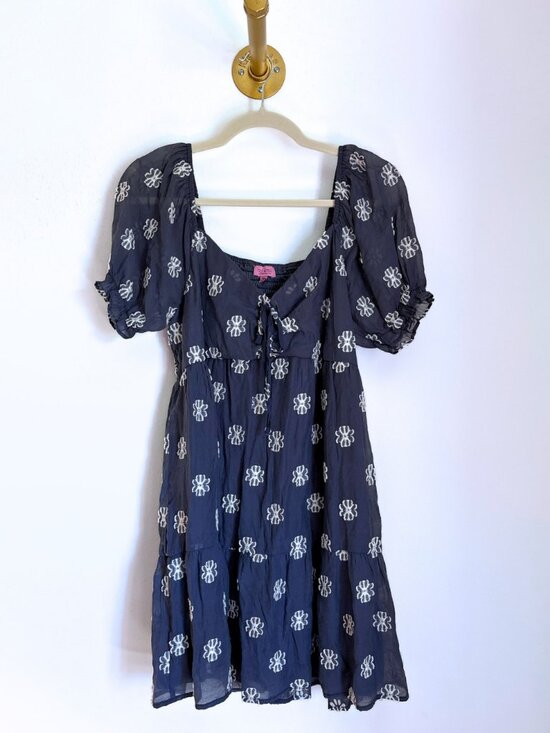 Dresses & Skirts - Mi Ami for Francesca’s M Blue Floral Mini Dress 💙 | Puff Sleeve Babydoll Cottag